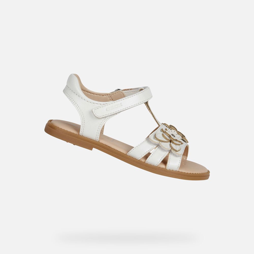 Sandalias Geox Menina Branco - Karly - IFVCQ7638